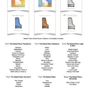 Naked Piano Complete Sheet Music Collection (51 Pieces PLUS 2 Bonus Pieces – PDF DOWNLOAD)